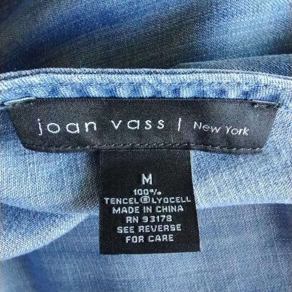 Joan Vass New York Tencel Lyocell Sleeveless Jumpsuit Size M - Blue - Minimalist - Picture 7 of 11